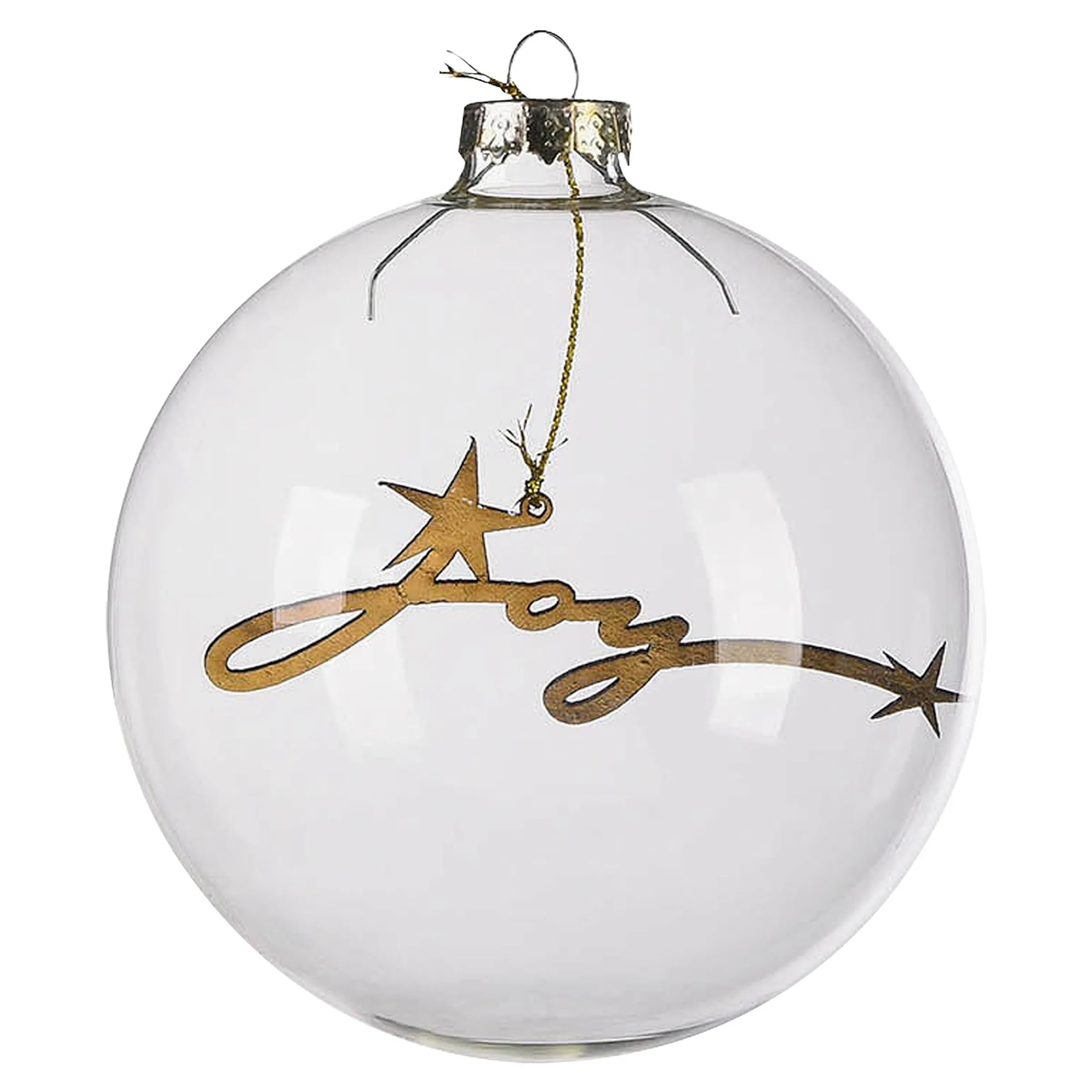 Depot Kugeln & Baumspitzen^Glas-Weihnachtskugel Joy