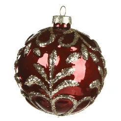 Depot Kugeln & Baumspitzen^Glas-Weihnachtskugel Relief