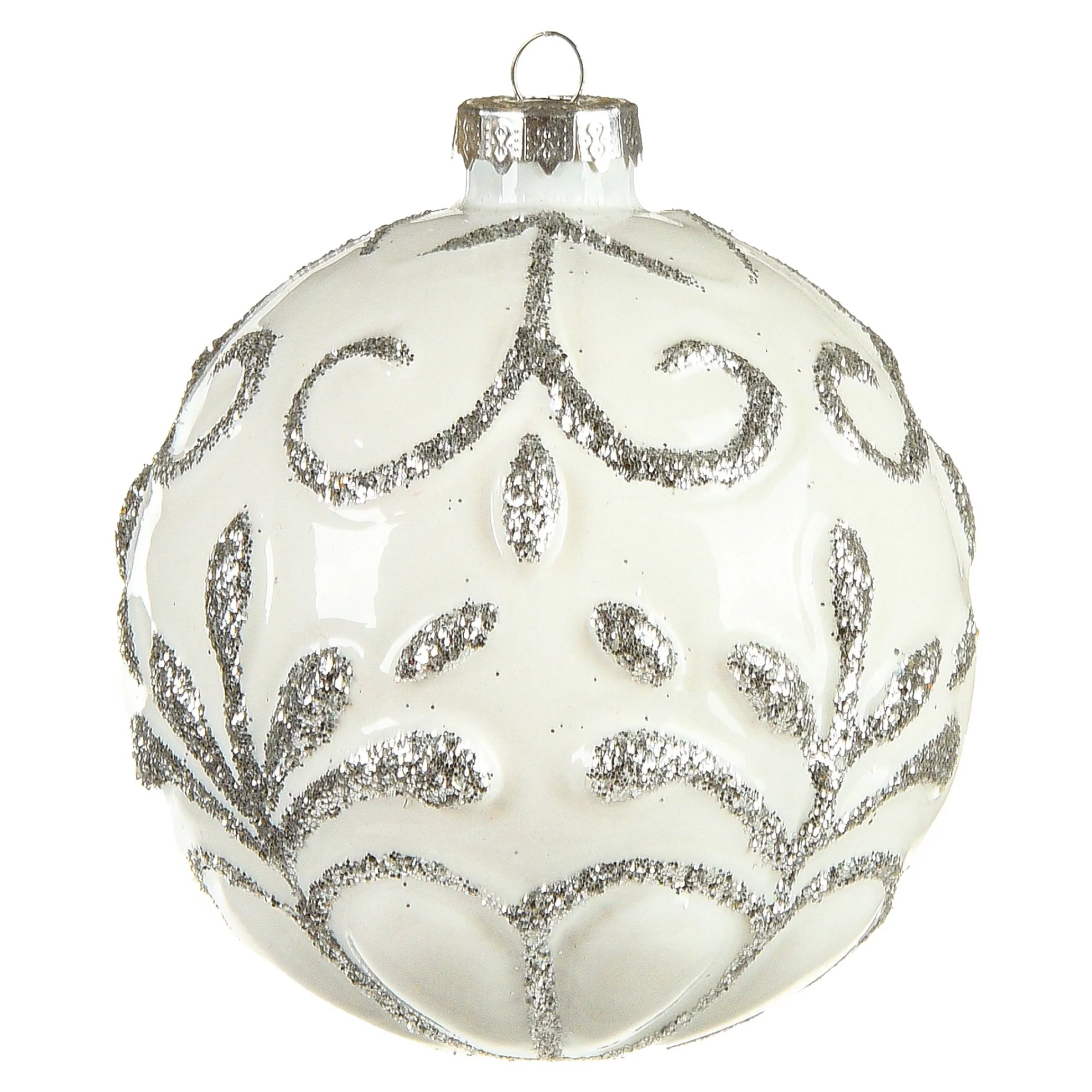 Depot Kugeln & Baumspitzen^Glas-Weihnachtskugel Relief