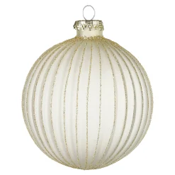 Depot Kugeln & Baumspitzen^Glas-Weihnachtskugel Rille