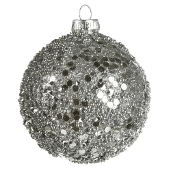 Depot Kugeln & Baumspitzen^Glas-Weihnachtskugel Roundgranulat