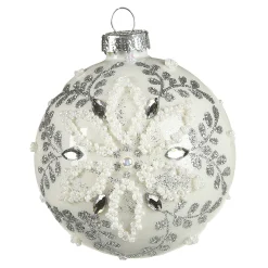 Depot Kugeln & Baumspitzen^Glas-Weihnachtskugel Schneeblume
