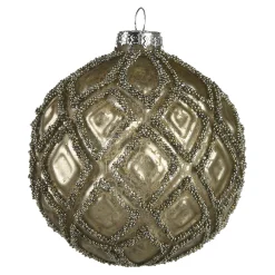 Depot Kugeln & Baumspitzen^Glas-Weihnachtskugel Sugar Romb