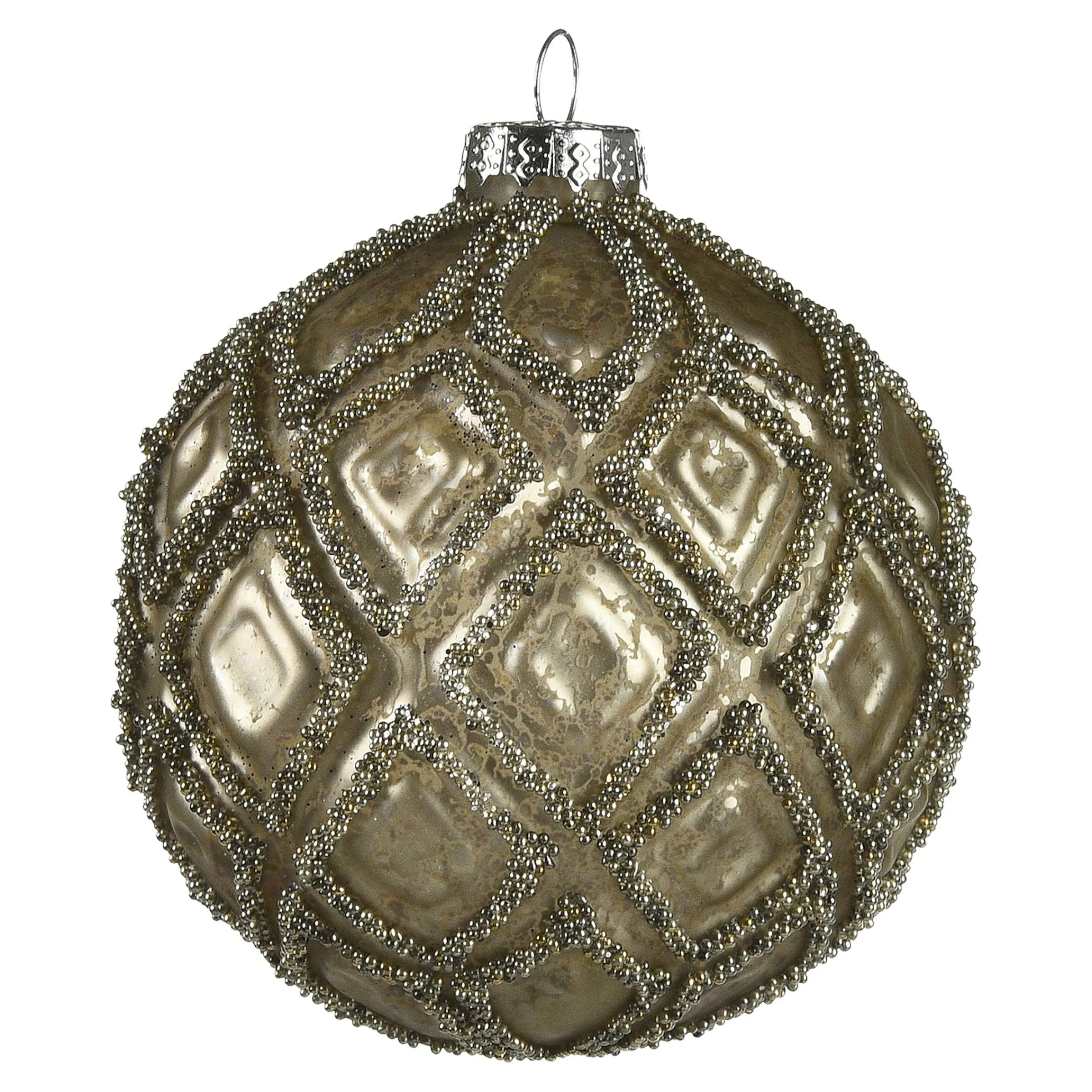 Depot Kugeln & Baumspitzen^Glas-Weihnachtskugel Sugar Romb