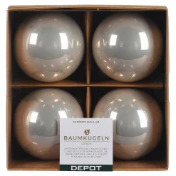 Depot Kugeln & Baumspitzen^Glas-Weihnachtskugeln Opal