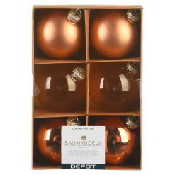 Depot Kugeln & Baumspitzen^Glas-Weihnachtskugel-Set