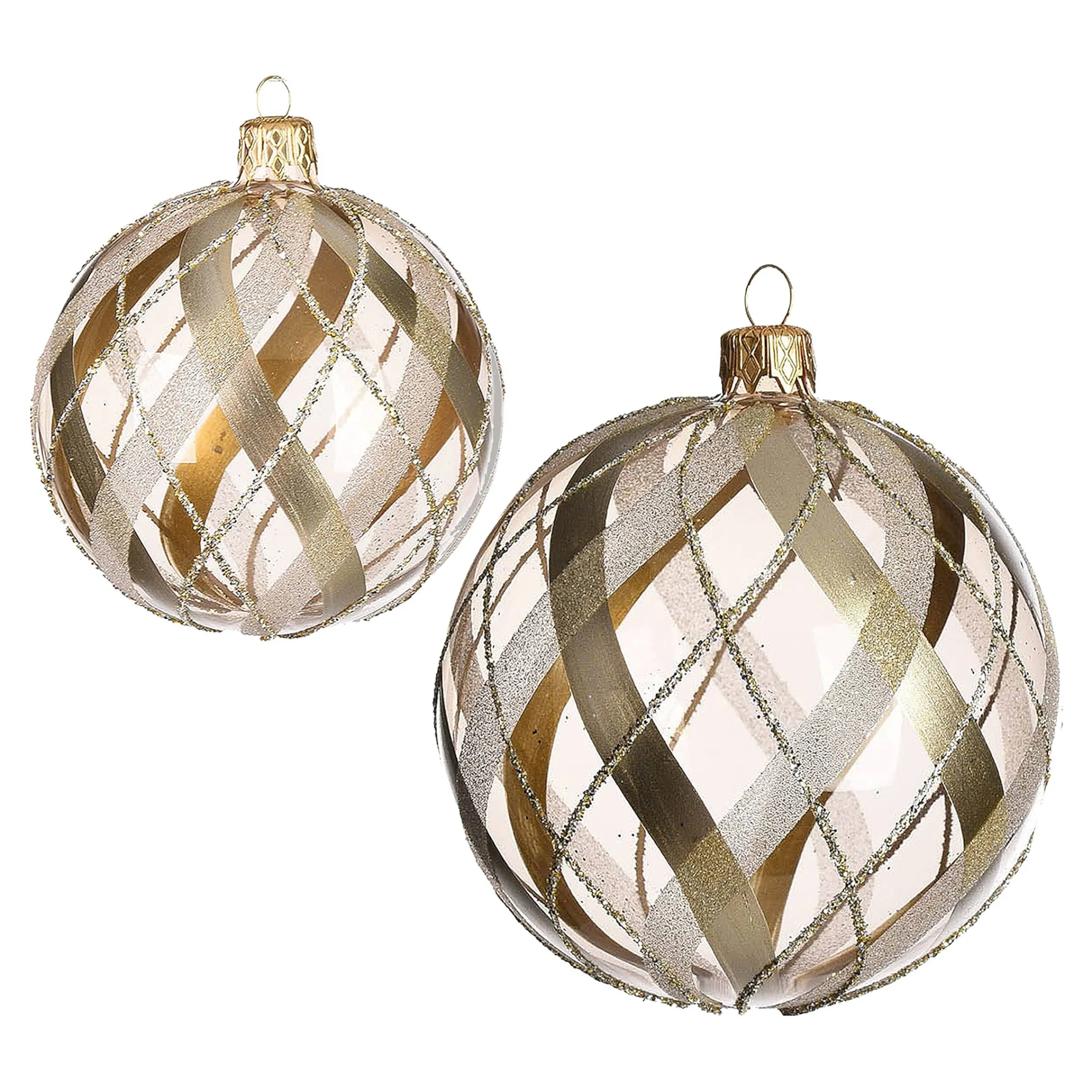 Depot Kugeln & Baumspitzen^Glas-Weihnachtskugel-Set Doublecheck