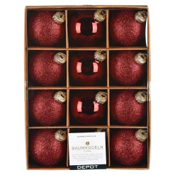 Depot Kugeln & Baumspitzen^Glas-Weihnachtskugel-Set Glam Mix