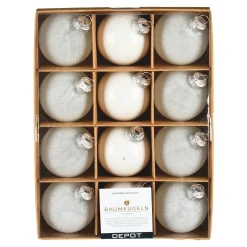 Depot Kugeln & Baumspitzen^Glas-Weihnachtskugel-Set Glam Mix