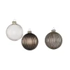 Depot Kugeln & Baumspitzen^Glas-Weihnachtskugel-Set Rille