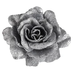 Depot Adventskranz-Deko^Glitzer-Kunstblume Rose Auf Clip