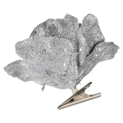 Depot Adventskranz-Deko^Glitzer-Kunstblume Rose Auf Clip