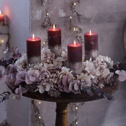Depot Adventskranz-Deko^Glitzer-Kunst-Blumenpick Beeren
