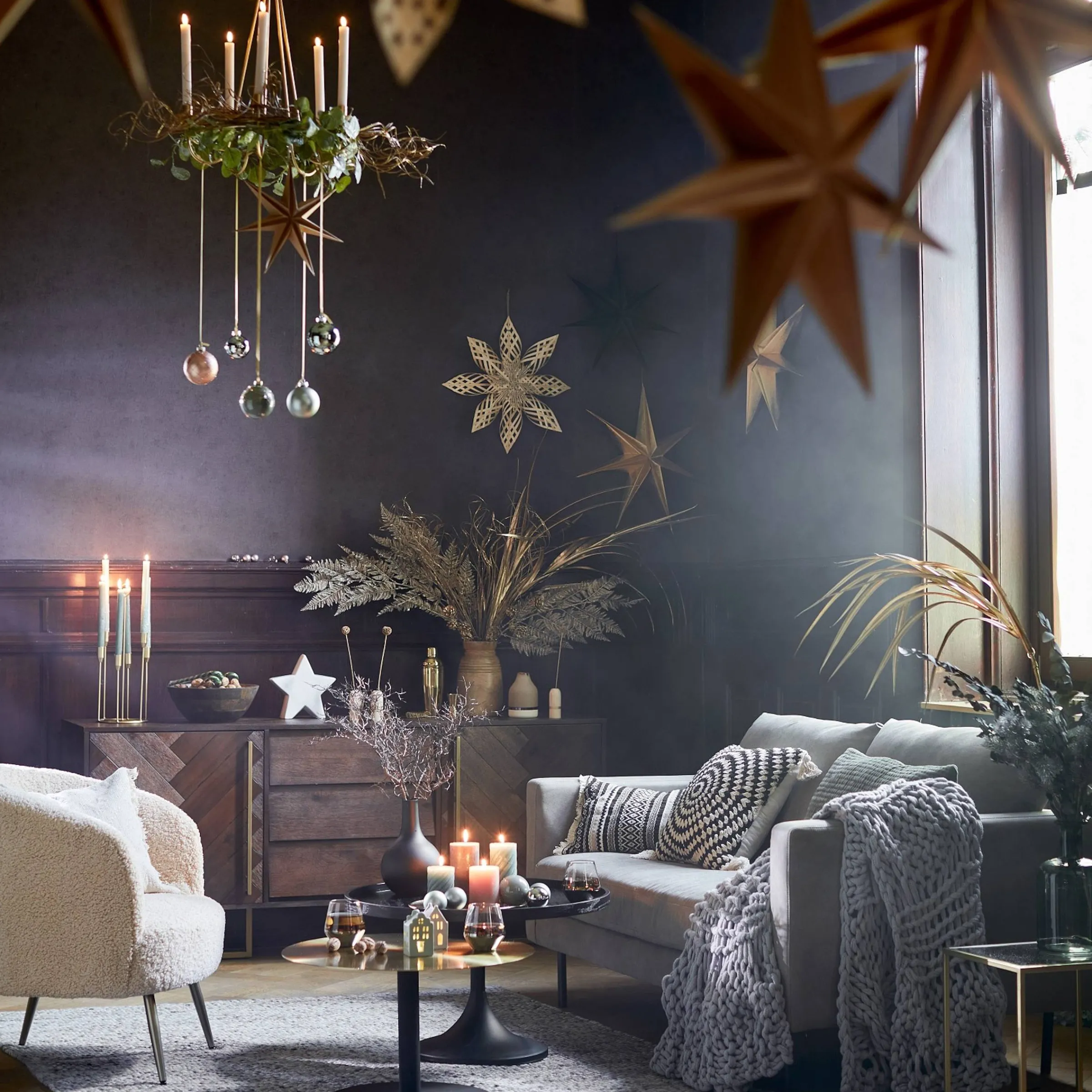 Depot Girlanden^Glitzer-Kunstgirlande Eukalyptus