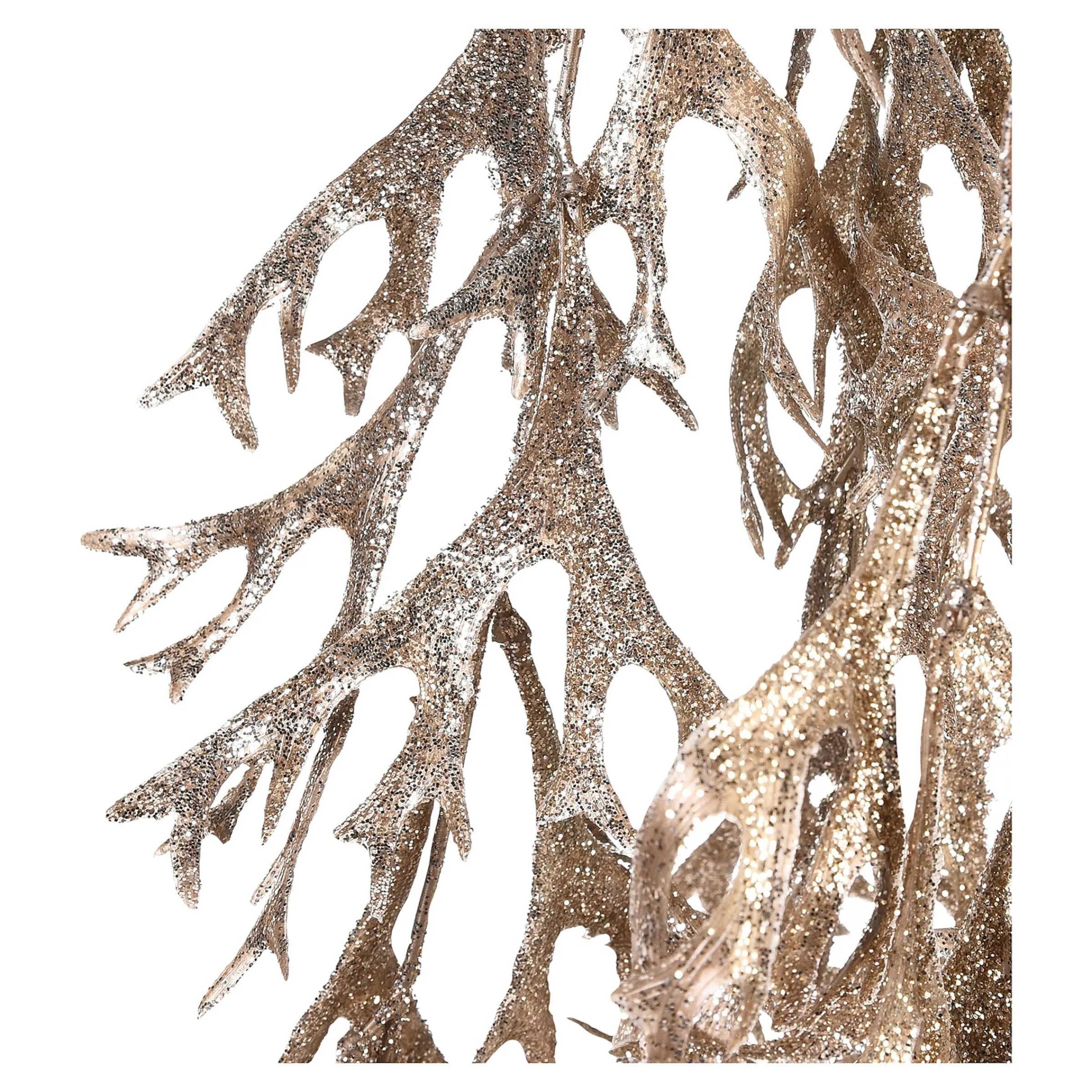 Depot Blumen^Glitzer-Kunstzweig Geweihfarn, Hangend