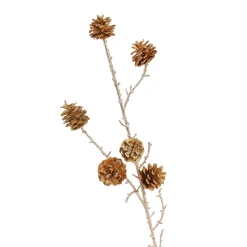 Depot Adventskranz-Deko^Glitzer-Kunstzweig Zapfen