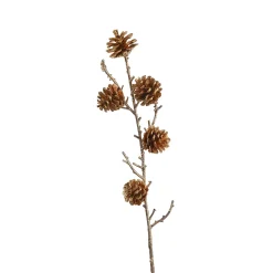 Depot Blumen^Glitzer-Kunstzweig Zapfen