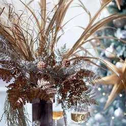 Depot Blumen^Glitzer-Kunstzweig Zapfen