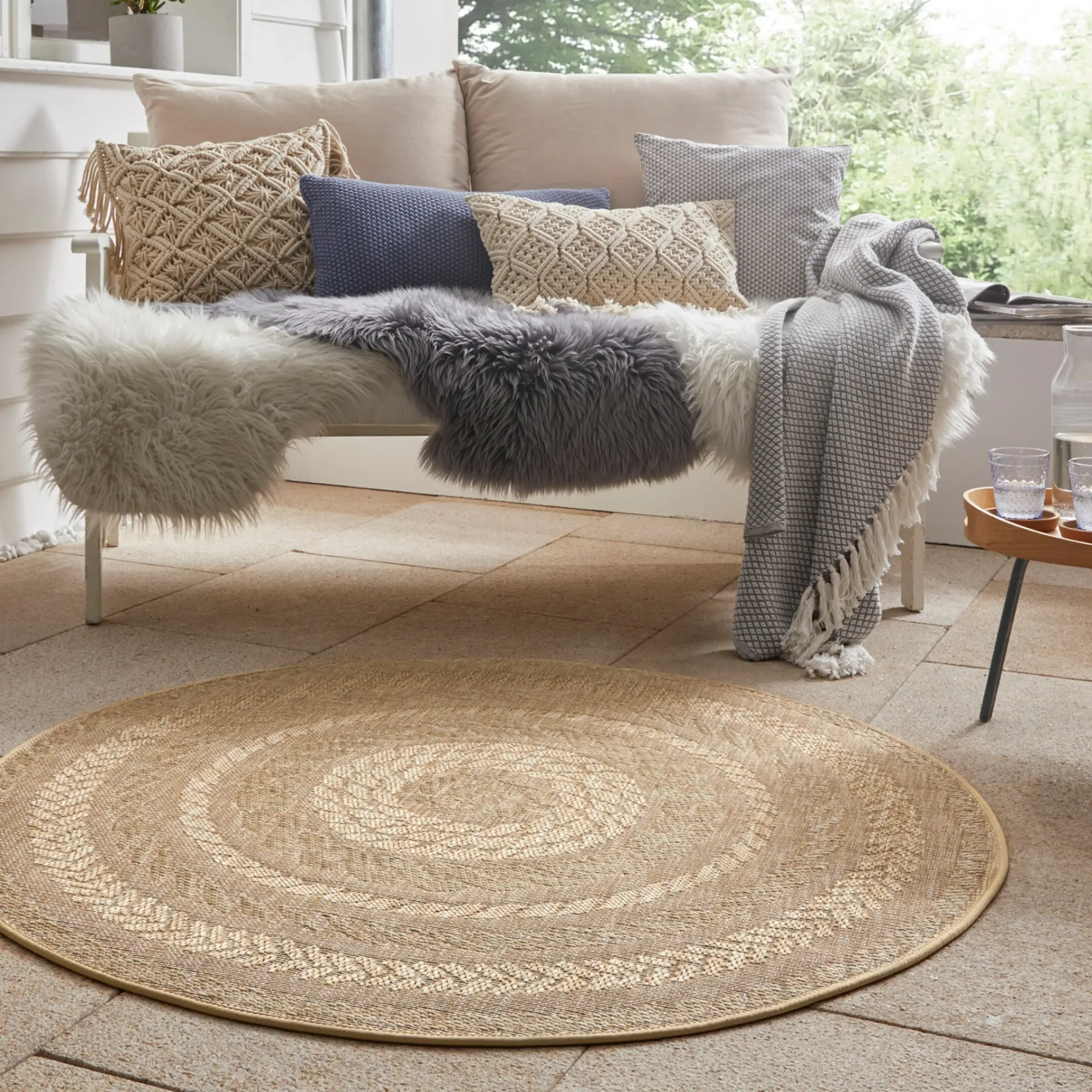 Depot In- & Outdoor-Teppich Almendro> Runde Teppiche