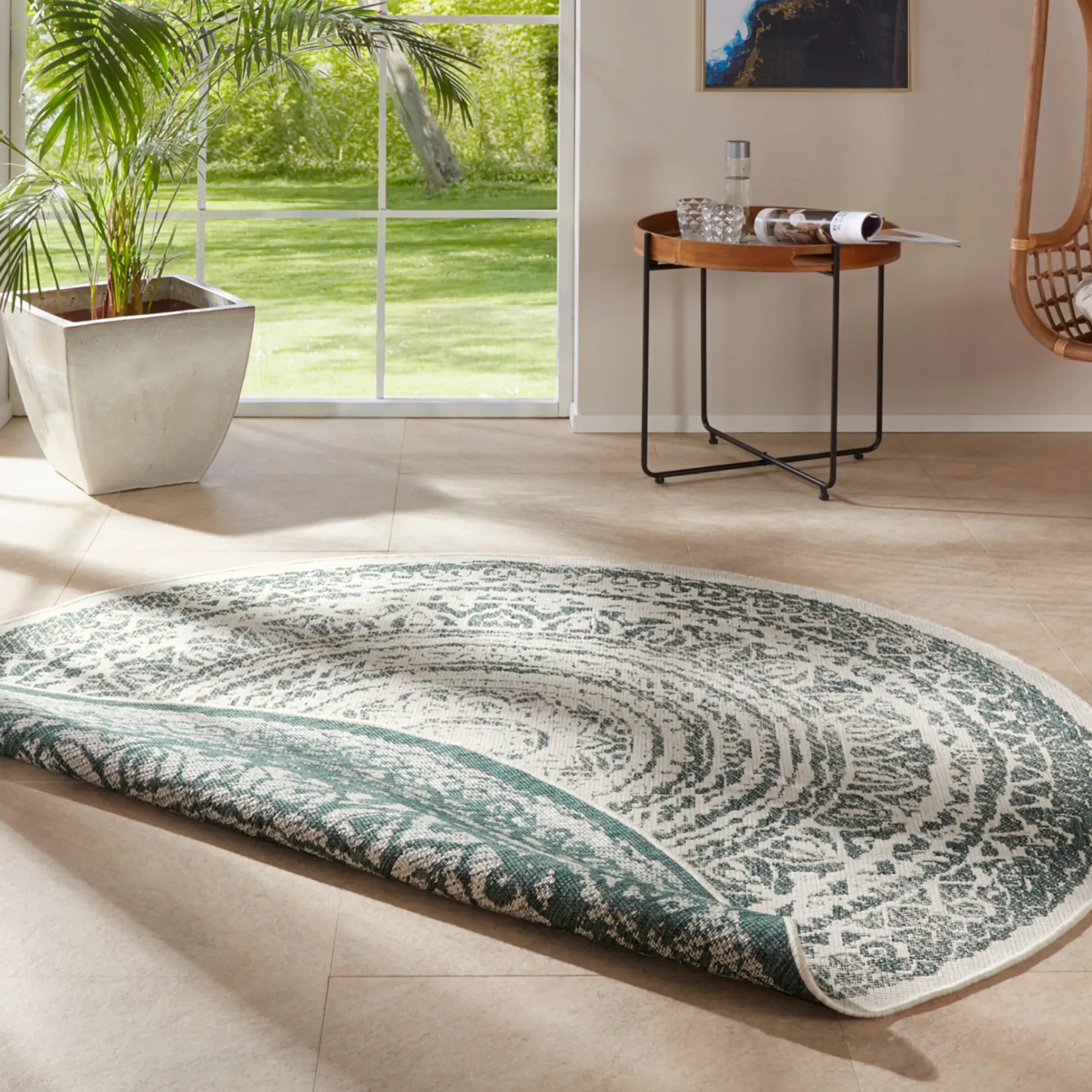 Depot In- & Outdoor-Teppich Casuri, Wendbar> Runde Teppiche