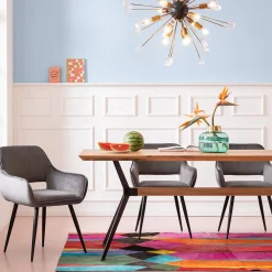 Depot Kare Samt-Armlehnstuhl San Francisco> Stühle