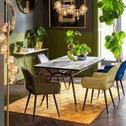 Depot Kare Samt-Armlehnstuhl San Francisco> Stühle