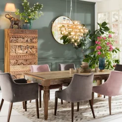 Depot Kare Samt-Stuhl Mode> Stühle