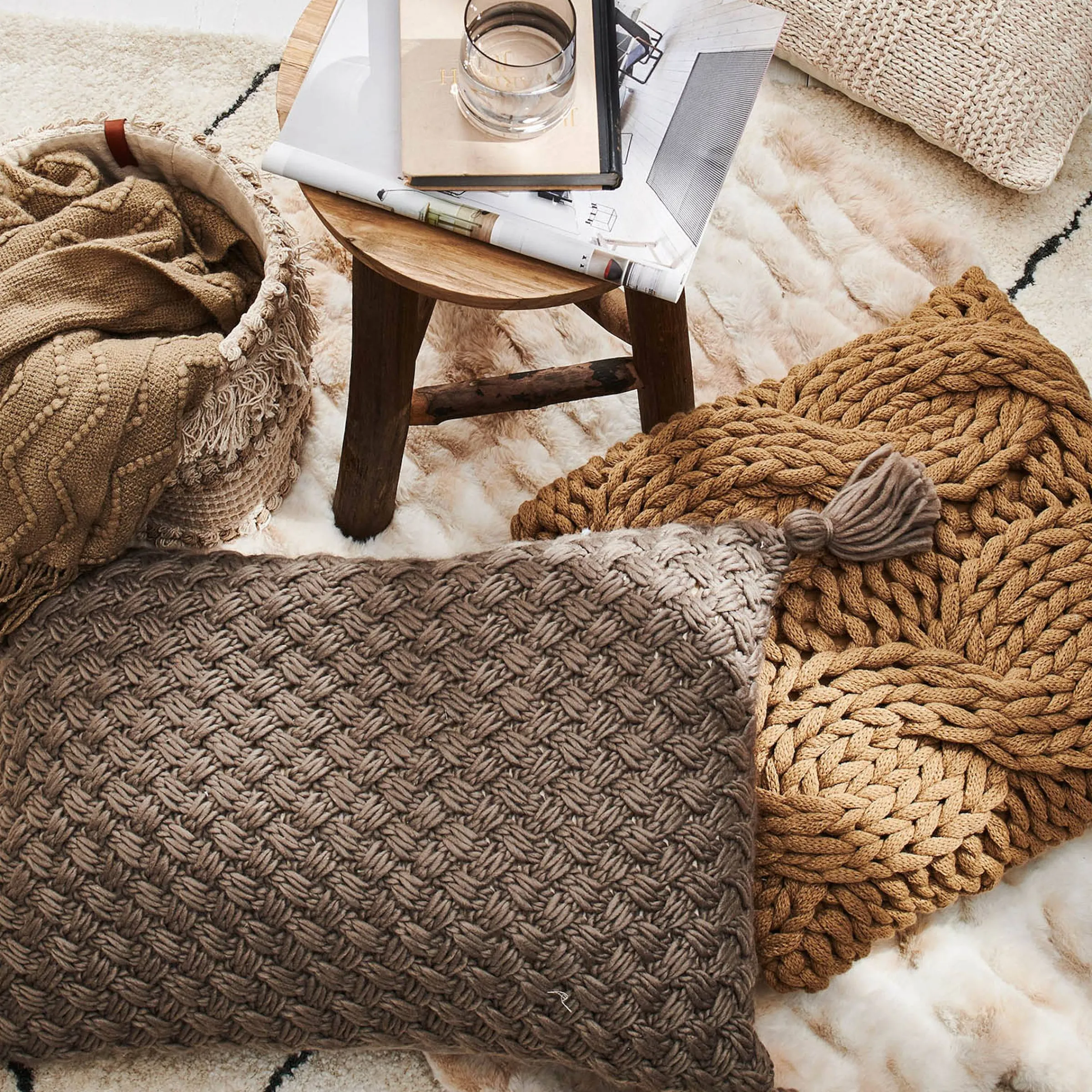 Depot Kissen^Kissenhulle Diagonally Knit