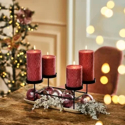 Depot Adventskranz-Deko^Kunst-Blumenpick Glasspearl