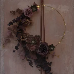 Depot Adventskranz-Deko^Kunstzweig Beere, Beschneit