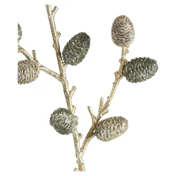 Depot Adventskranz-Deko^Kunstzweig Zapfen Birke