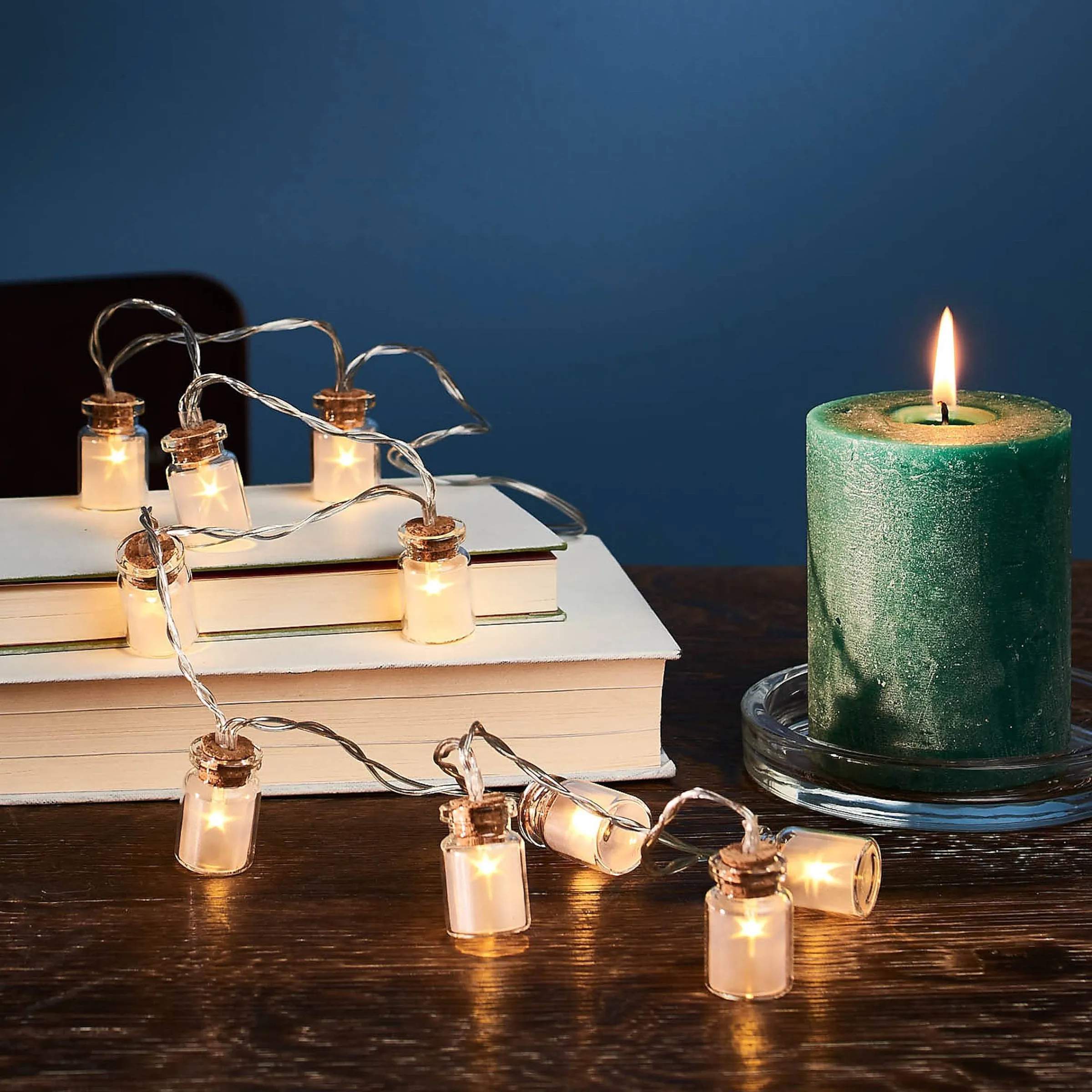 Depot Beleuchtung Für Drinnen^Lichterkette Gläser, 10 Led, Batteriebetrieben