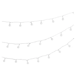 Depot Beleuchtung Für Drinnen^Outdoor-Lichterkette Mini-Schneeballe, 3-Reihig