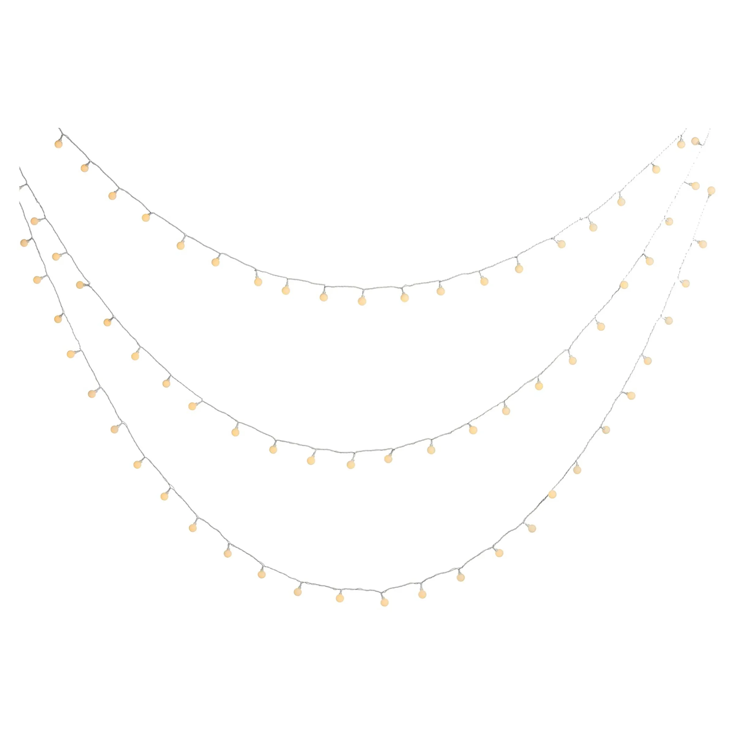 Depot Beleuchtung Für Drinnen^Outdoor-Lichterkette Mini-Schneeballe, 3-Reihig