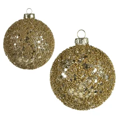 Depot Kugeln & Baumspitzen^Roundgranulat Kugel-Set Gold