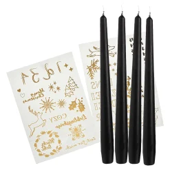 Depot Adventskerzen^Spitzkerzen-Set Advent Mit Kerzenstickern