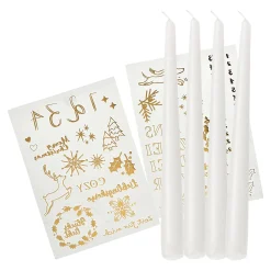 Depot Adventskerzen^Spitzkerzen-Set Advent Mit Kerzen-Stickern