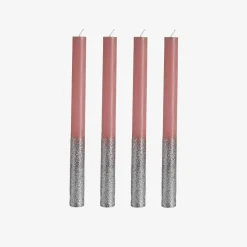 Depot Adventskerzen^Stabkerze Silver Glitter