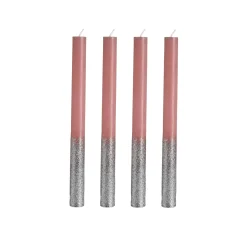 Depot Adventskerzen^Stabkerze Silver Glitter