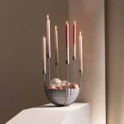 Depot Adventskerzen^Stabkerzen Gold Glitter