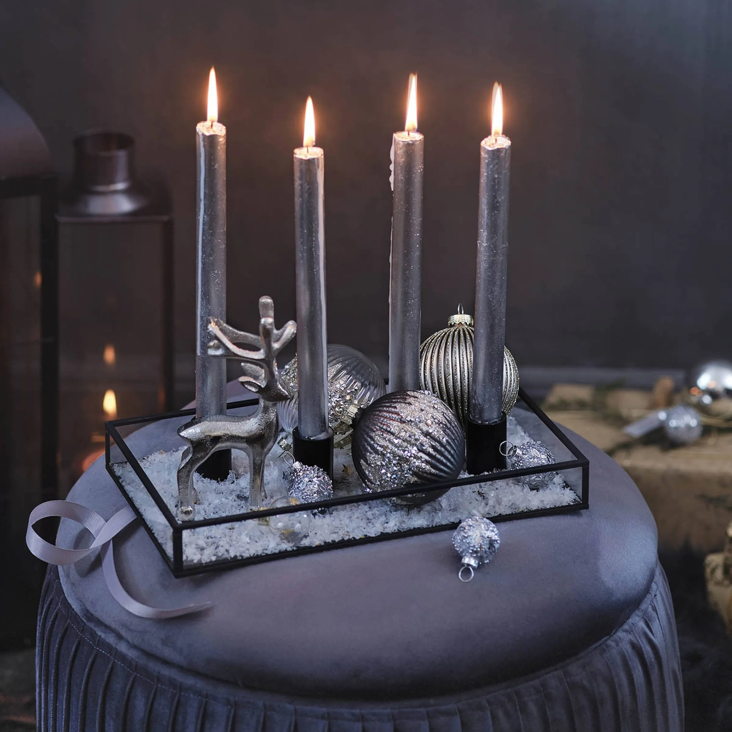 Depot Adventskerzen^Stabkerzen Metallic Granulat