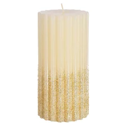 Depot Adventskerzen^Stumpenkerze Glitzer, Gerillt