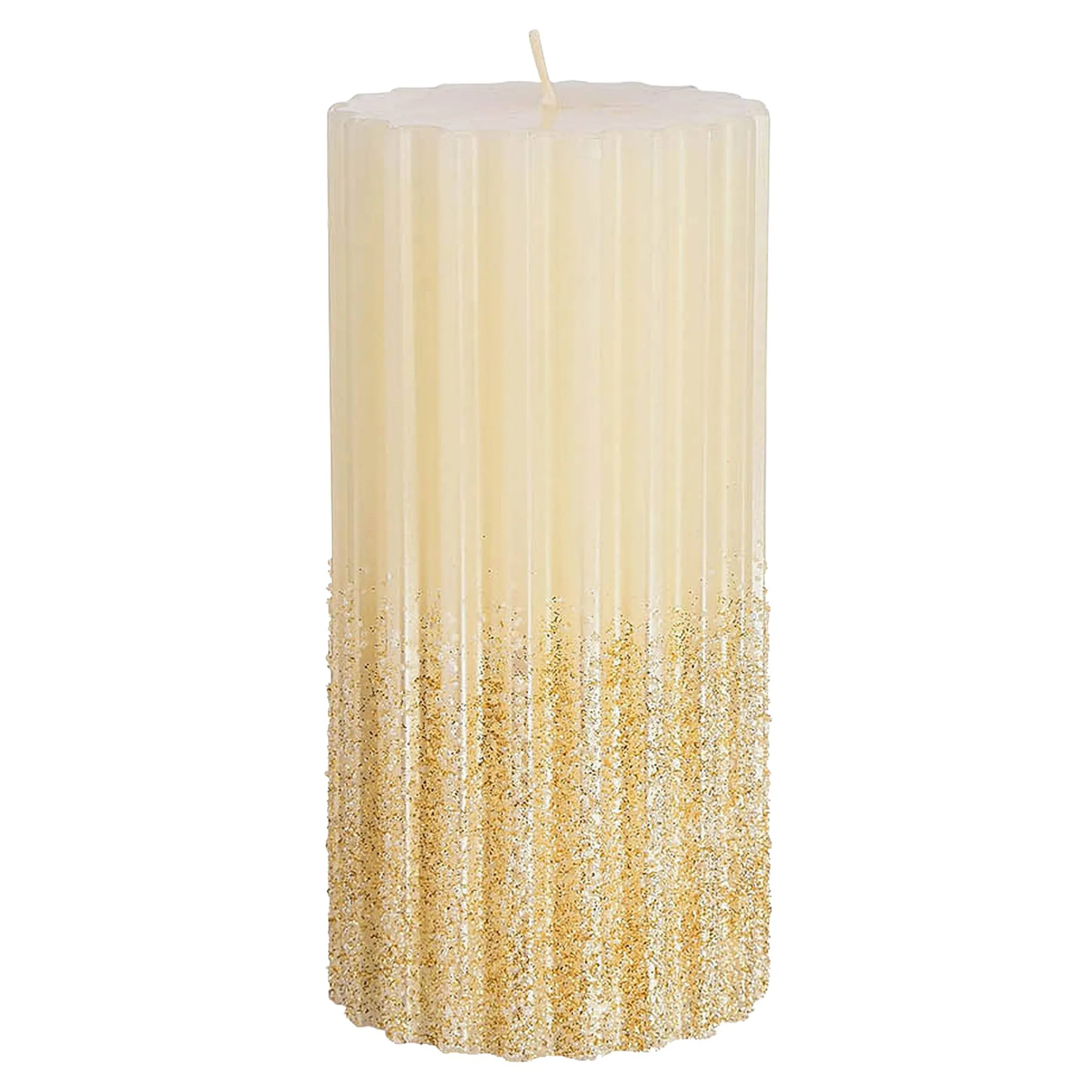 Depot Adventskerzen^Stumpenkerze Glitzer, Gerillt