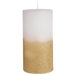 Depot Adventskerzen^Stumpenkerze Gold Glitter