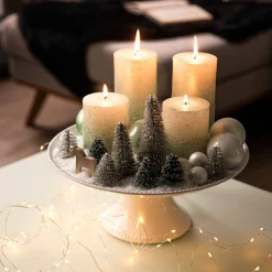 Depot Adventskerzen^Stumpenkerze Metallic Granulat
