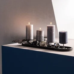 Depot Adventskerzen^Stumpenkerze Metallic Granulat