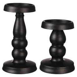 Depot Laternen & Kerzenhalter^Stumpenkerzenhalter-Set Svart