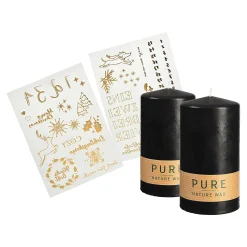 Depot Adventskerzen^Stumpenkerzen-Set Advent Mit Kerzenstickern