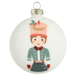 Depot Kugeln & Baumspitzen^Taler Nussknacker Glas Ca.D8Cm