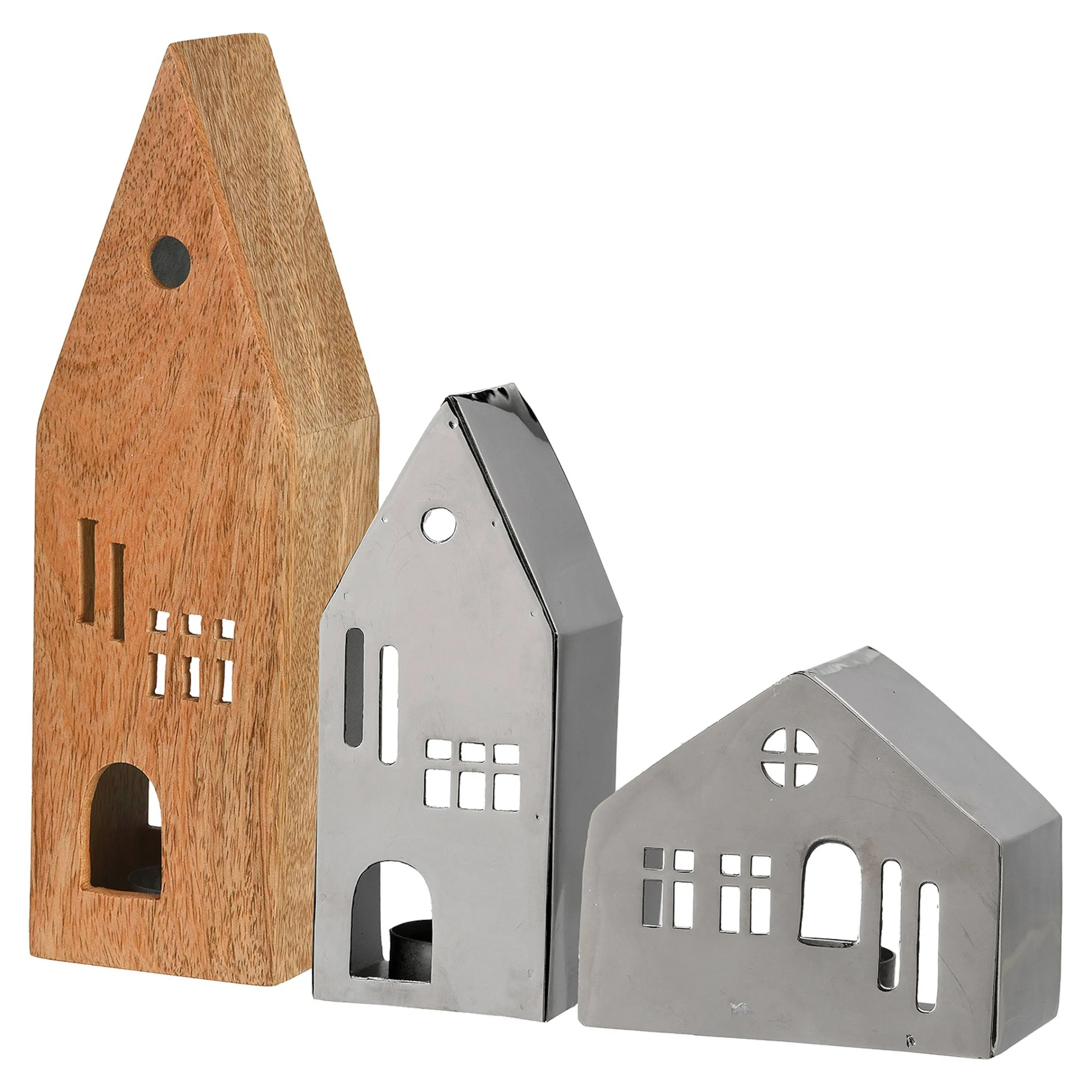 Depot Deko-Figuren & Objekte^Teelichthalter-Set Haus